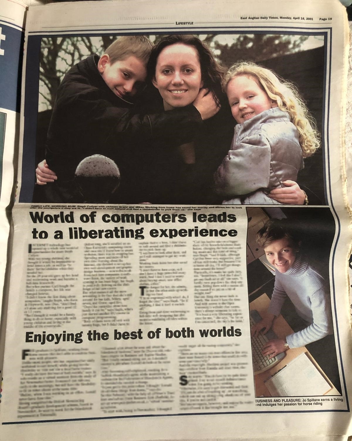 Article in the East Anglian Daily Times