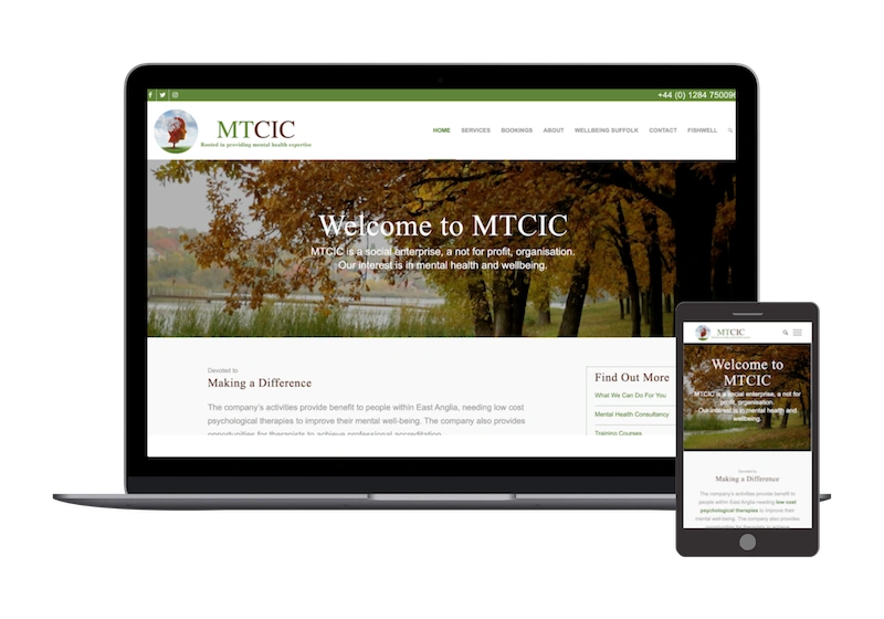MTCIC mental health charity website